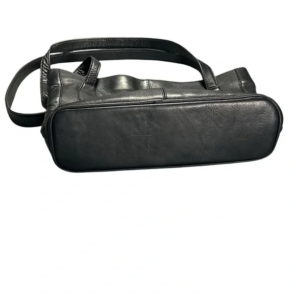 Wilsons Leather Purse Two Shoulder Straps Zipper Close Tote Large Minimal Soft - Picture 4 of 10